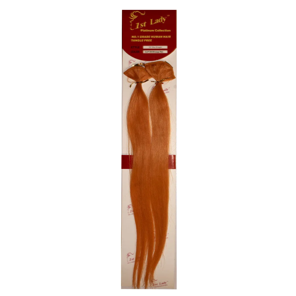 1st Lady Clip On Human Hair Remy Grade 1 Clip-in (2pcs) 18inches