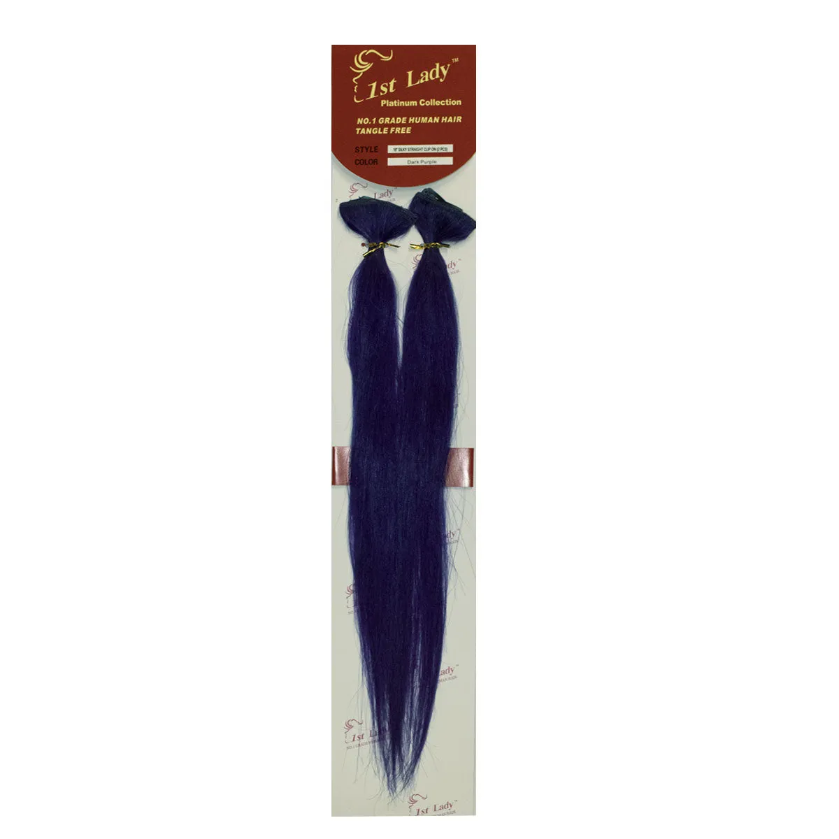 1st Lady Clip On Human Hair Remy Grade 1 Clip-in (2pcs) 18inches