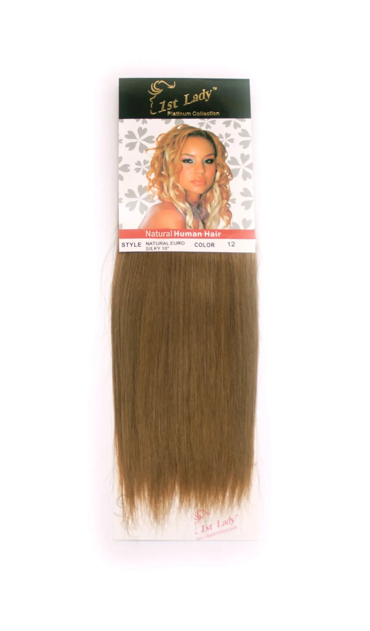 1st Lady Natural Euro Silky Straight Blended Human Hair Weft 10"