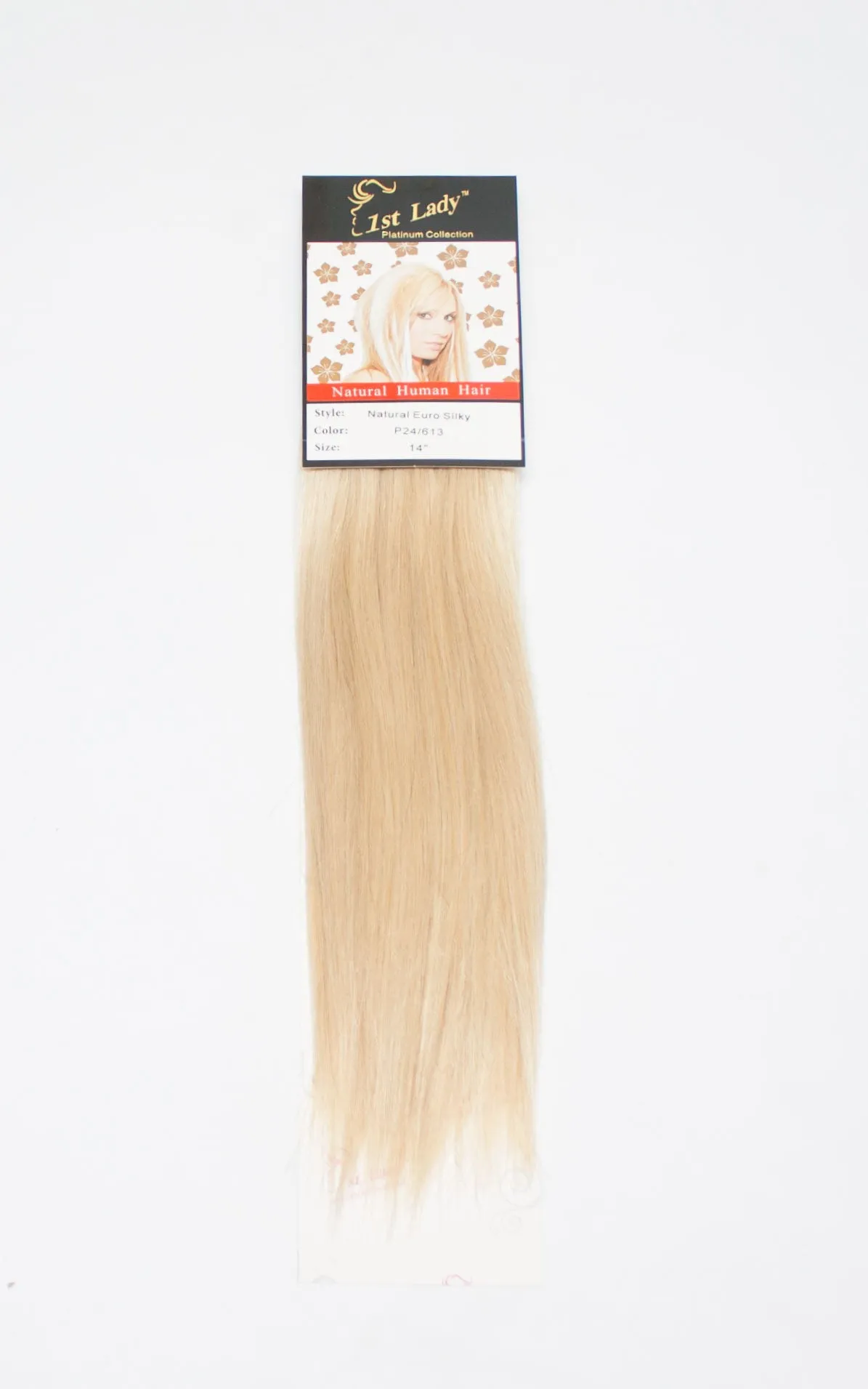 1st Lady Natural Euro Silky Straight Blended Human Hair Weft 14"