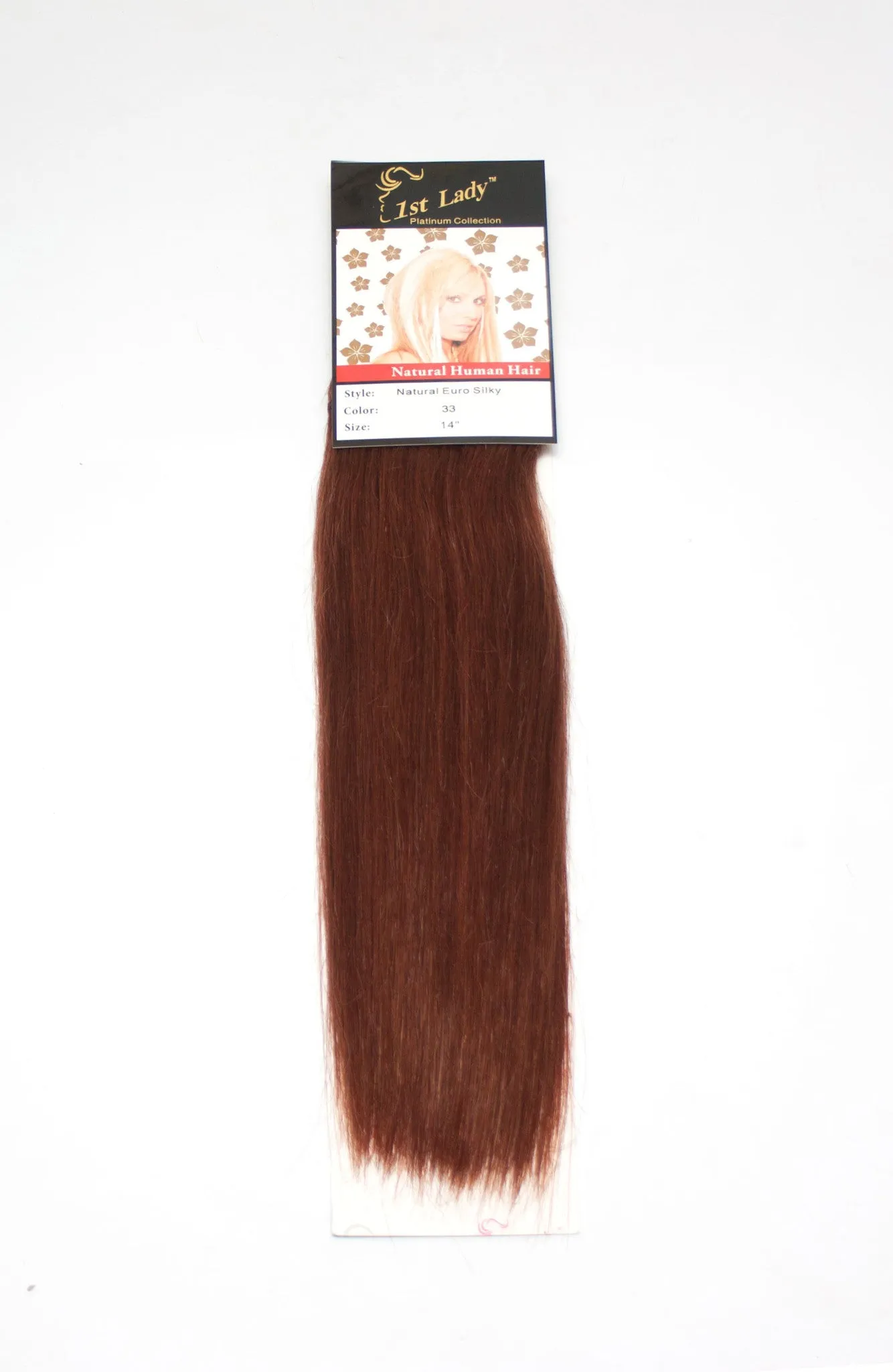 1st Lady Natural Euro Silky Straight Blended Human Hair Weft 14"