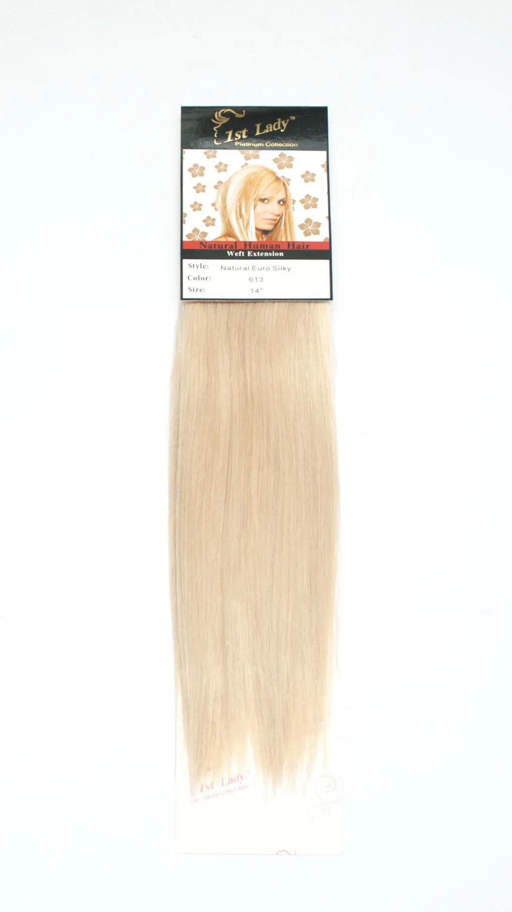 1st Lady Natural Euro Silky Straight Blended Human Hair Weft 14"