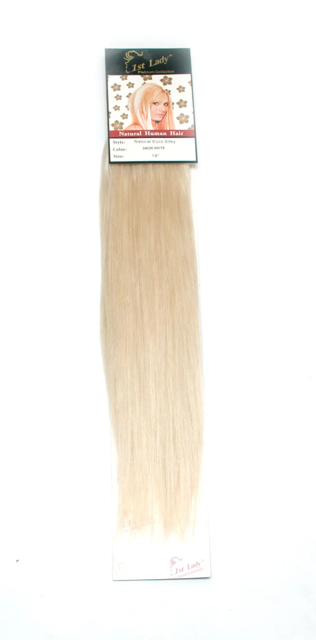 1st Lady Natural Euro Silky Straight Blended Human Hair Weft 18"