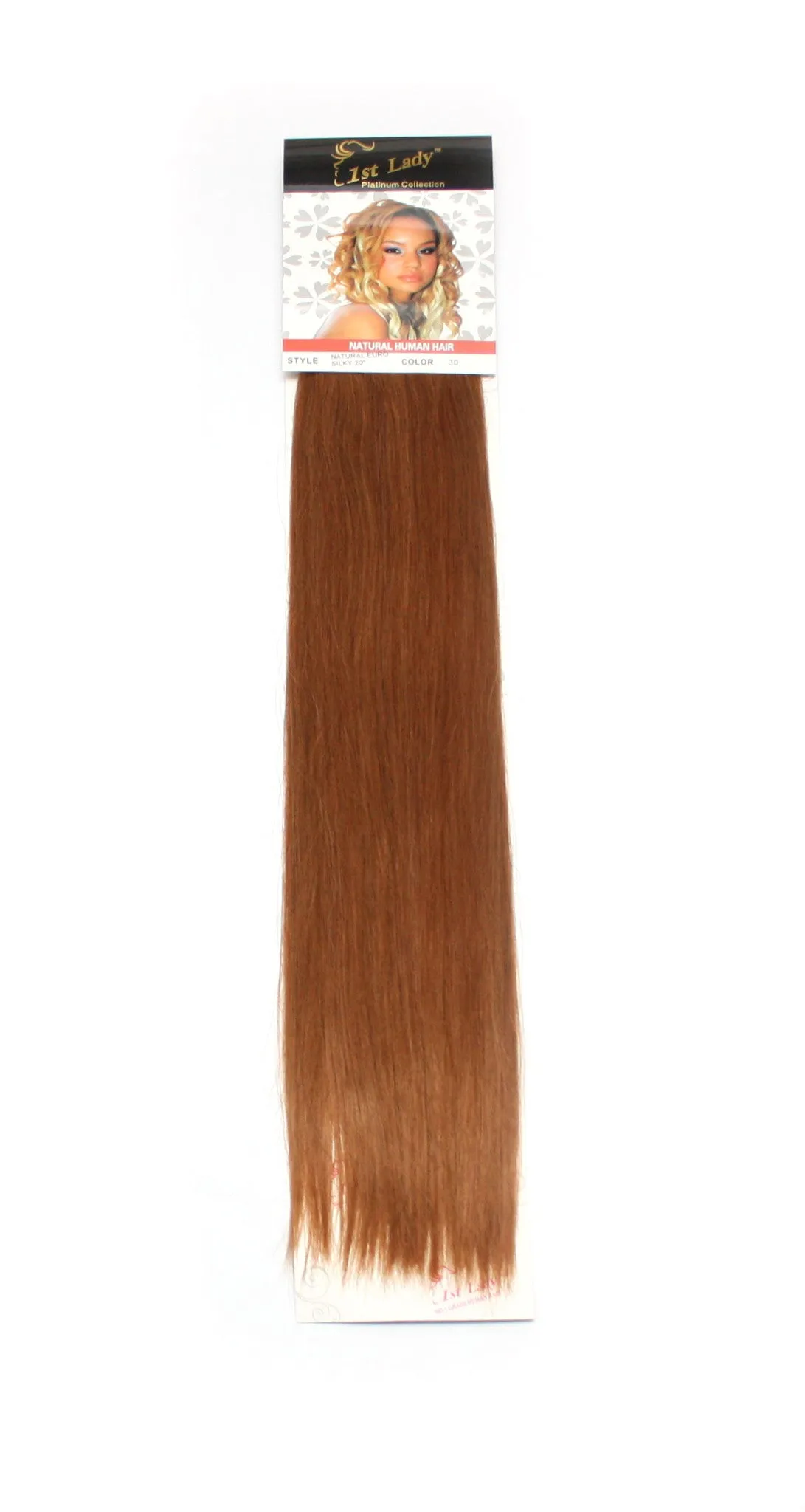 1st Lady Natural Euro Silky Straight Blended Human Hair Weft 20"
