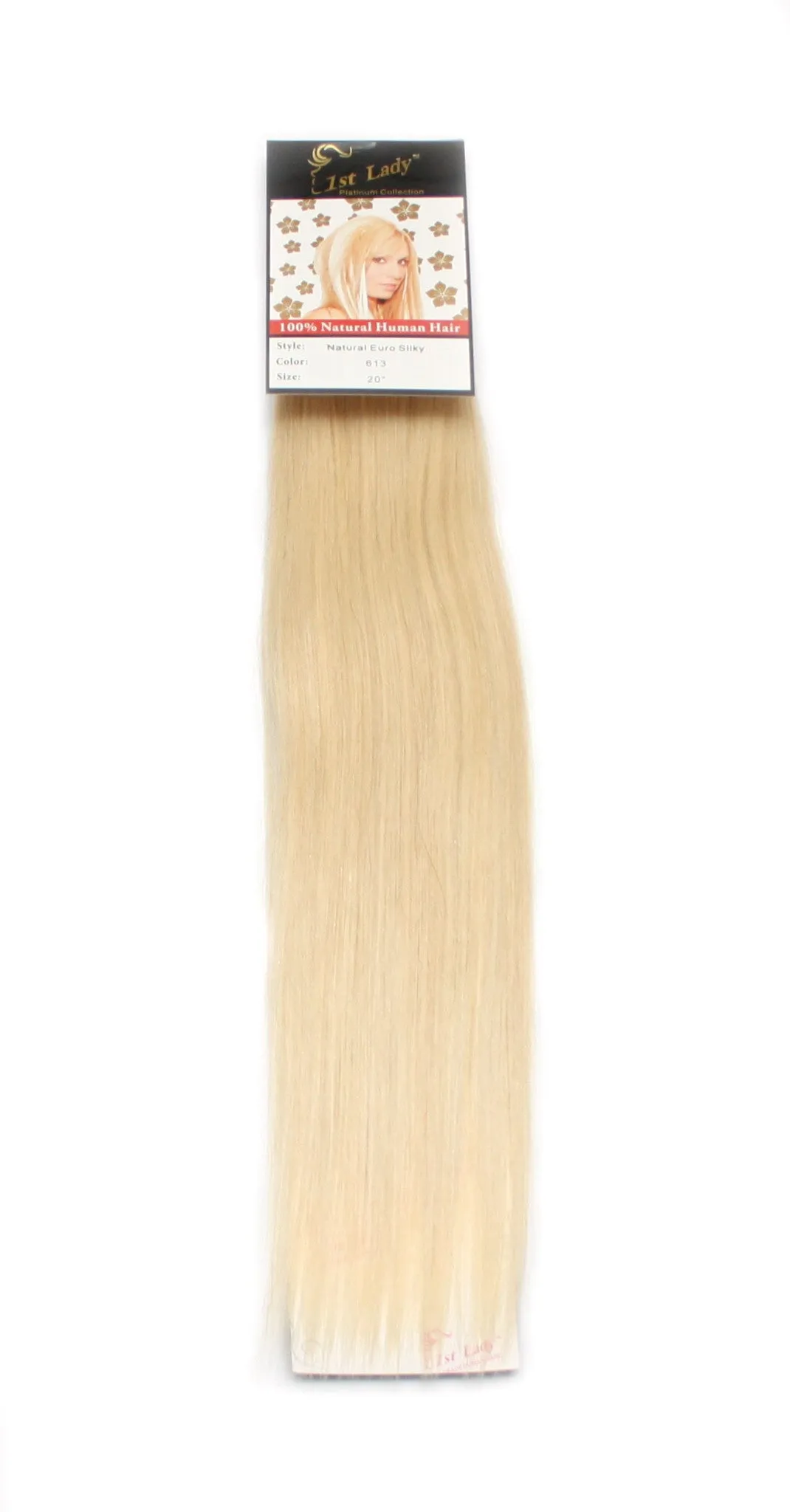 1st Lady Natural Euro Silky Straight Blended Human Hair Weft 20"