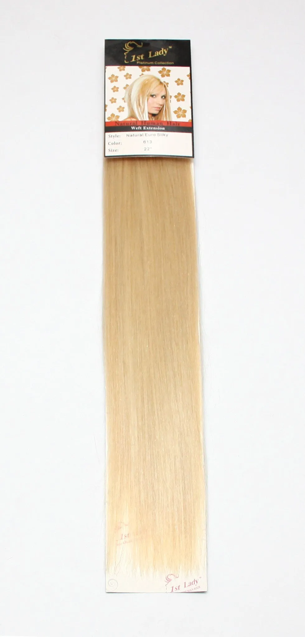 1st Lady Natural Euro Silky Straight Blended Human Hair Weft 22"