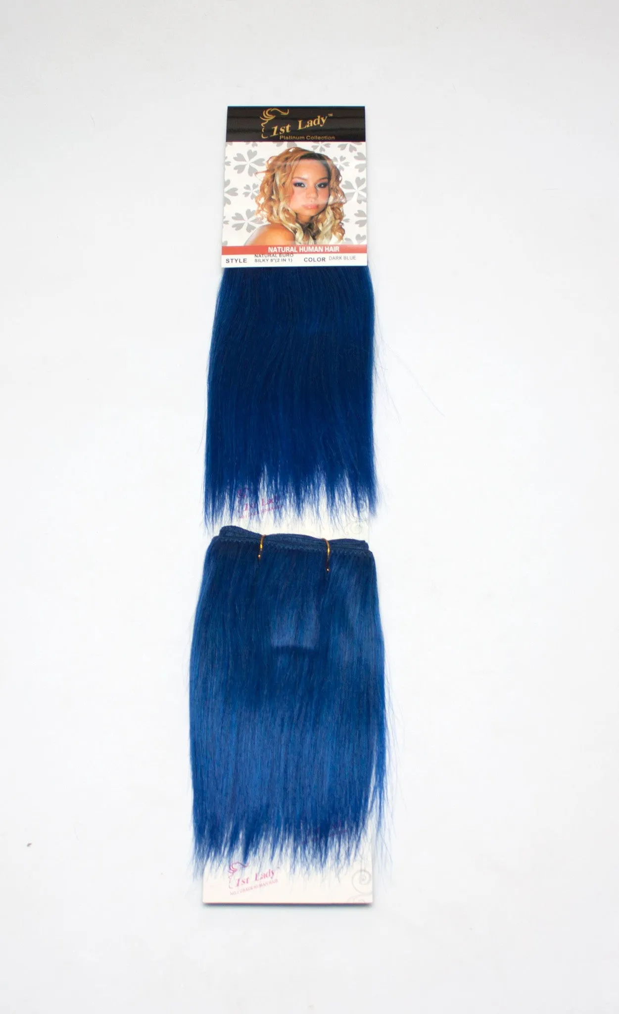 1st Lady Natural Euro Silky Straight Blended Human Hair Weft 8"