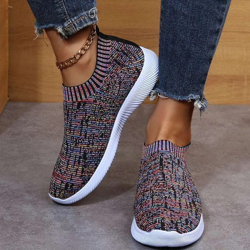 Comfort plus Casual Activewear Knit Cushion Thick Sole Leisure Work Shoes Size (4.5-12)