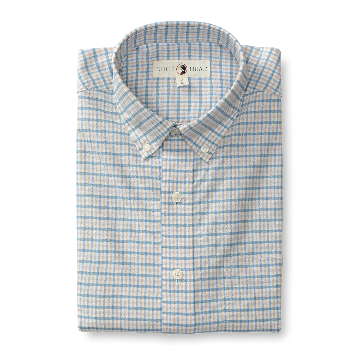 Cotton Oxford Sullivan Plaid Shirt (Lure Blue)
