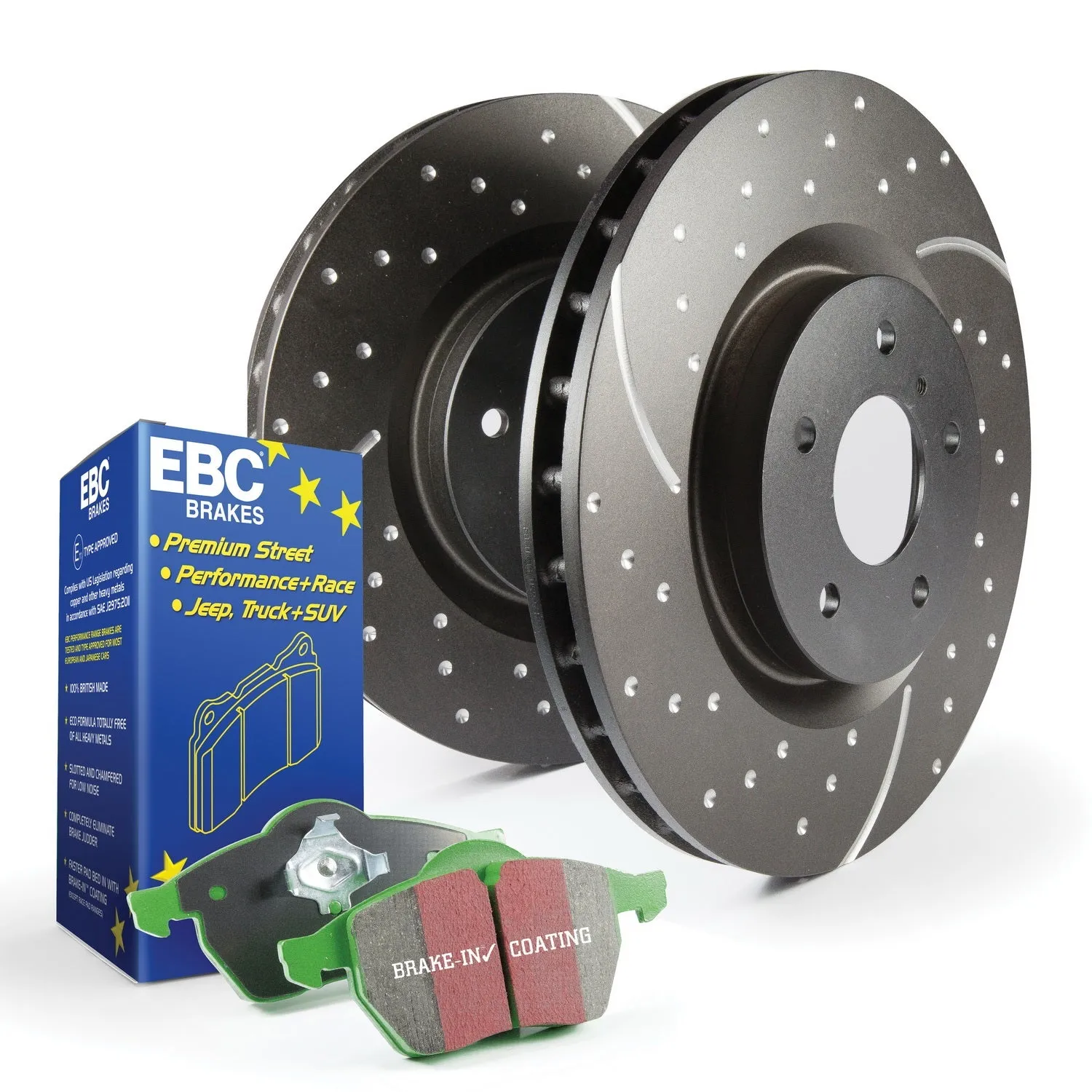 EBC Brakes S10KF1542 S10 Kits Greenstuff 2000 and GD Rotors