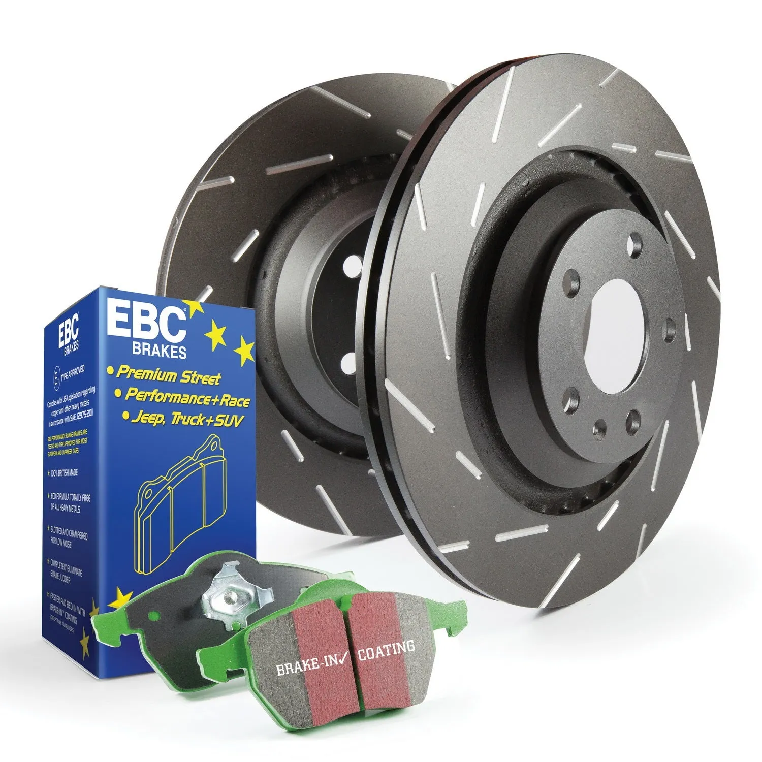 EBC Brakes S2KF1201 S2 Kits Greenstuff 2000 and USR Rotors