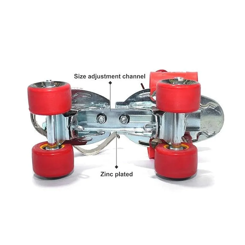 JJ Jonex Deluxe with Brake Adjustable Quad Roller Skates | 6-15 Years (MYC)