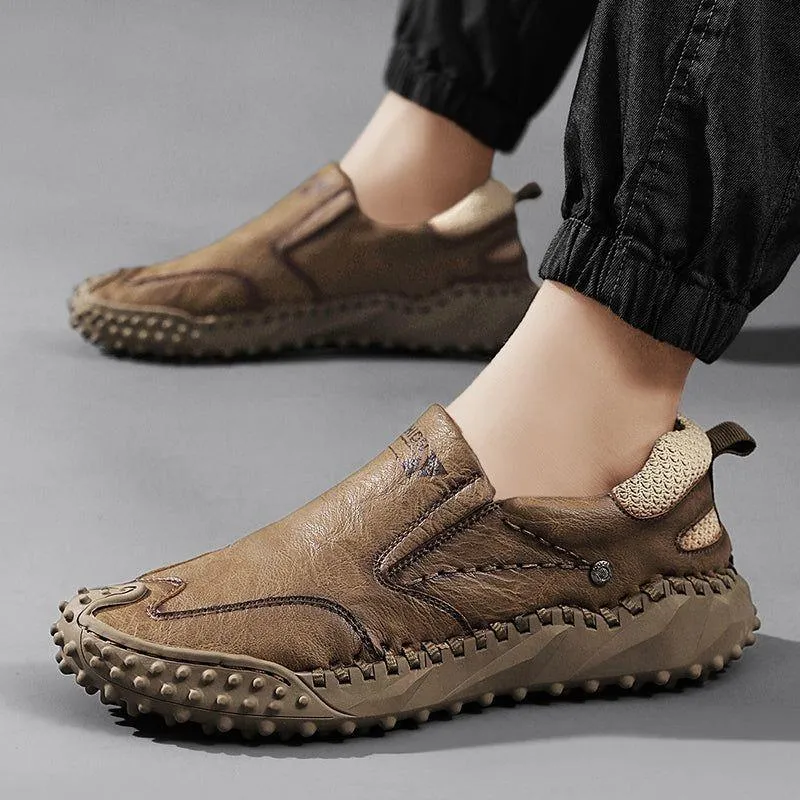 Leather Outdoor Sneakers Men's Casual Shoes JOS0254 Handmade Loafers