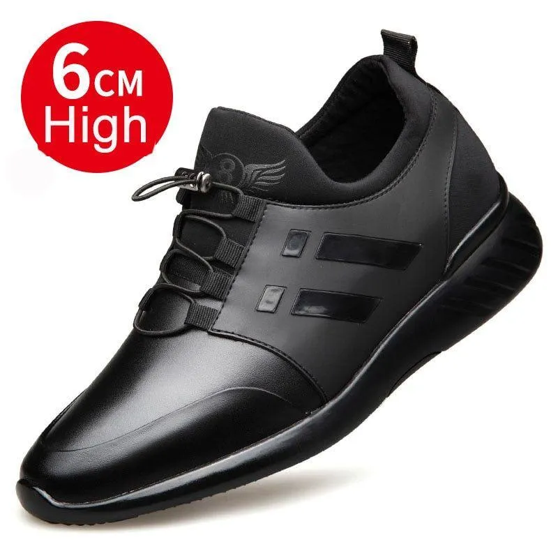 Men's Black Casual Shoes CSA41 Leather British Basic Shoes