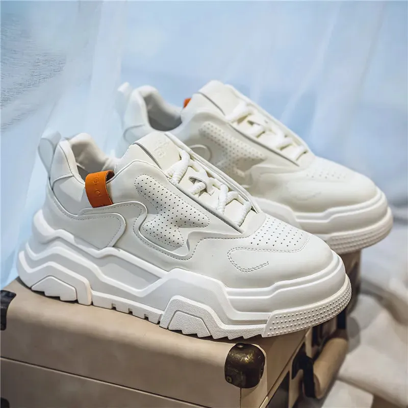 Men's Casual Shoes - Comfortable Chunky Sneakers with Thick Sole - TSS389