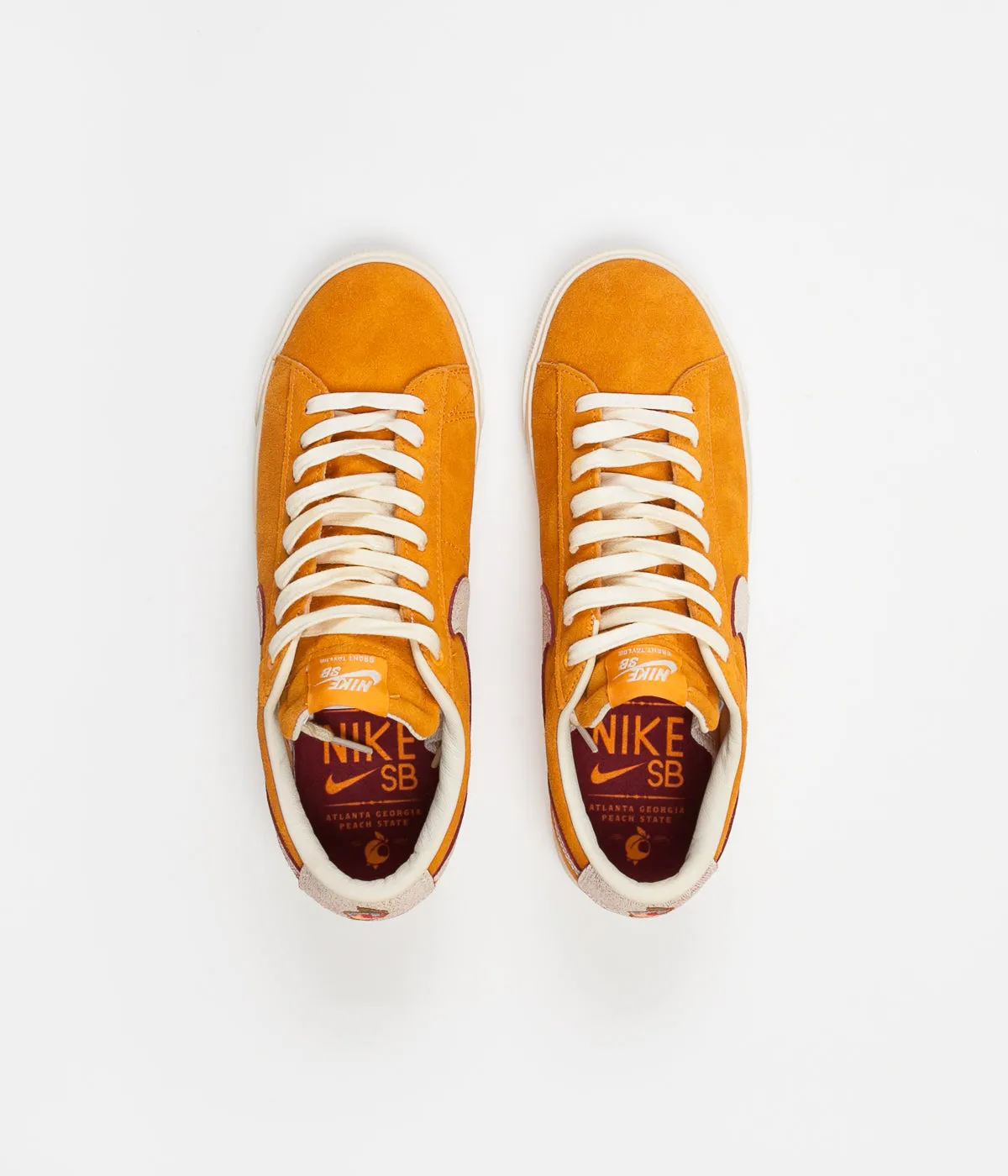 Nike SB 'Bruised Peach' Blazer Low GT Shoes - Circuit Orange / Natural - Team Red