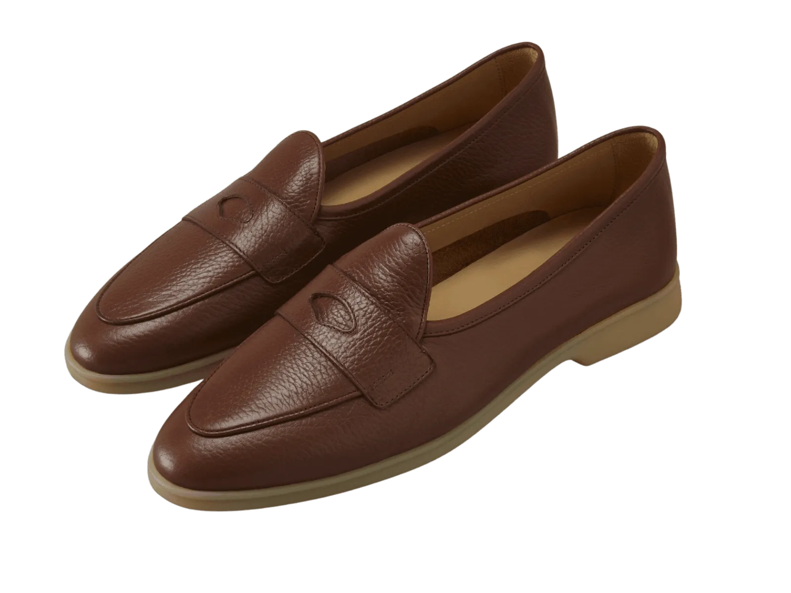 Stride Penny Loafers in Tan Moorland Calf