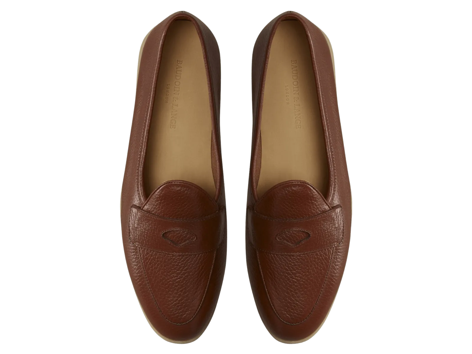 Stride Penny Loafers in Tan Moorland Calf