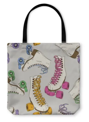 Tote Bag, Pattern With Roller Skates