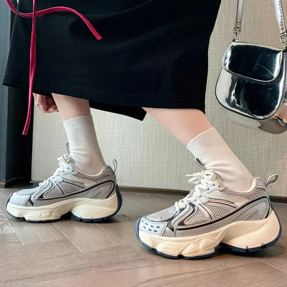 ZL04417 Women's Casual Shoes - Fashion Sneakers - Splicing Leather